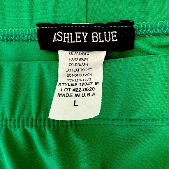 Ashley Blue ladies Spandex Skirt Green Size Large - Picture 3 of 3